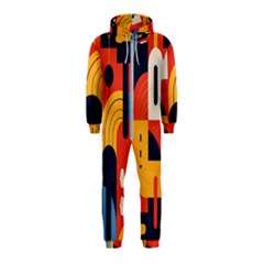 Abstract Pattern Design Hooded Jumpsuit (kids)