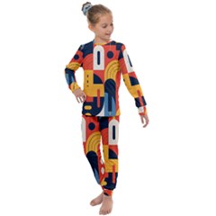 Abstract Pattern Design Kids  Long Sleeve Set 