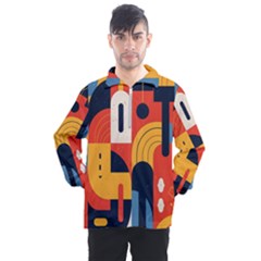 Abstract Pattern Design Men s Half Zip Pullover