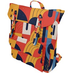 Abstract Pattern Design Buckle Up Backpack by Salmanaz77