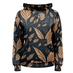 Background Pattern Leaves Texture Women s Pullover Hoodie