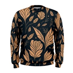 Background Pattern Leaves Texture Men s Sweatshirt