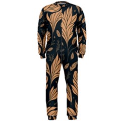 Background Pattern Leaves Texture Onepiece Jumpsuit (men)