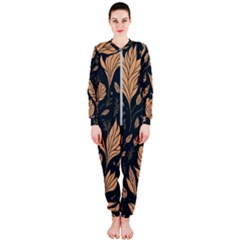 Background Pattern Leaves Texture Onepiece Jumpsuit (ladies)