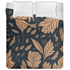 Background Pattern Leaves Texture Duvet Cover Double Side (california King Size) by Salmanaz77