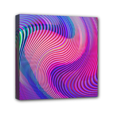 Swirl Twirl Design Pattern Purple Mini Canvas 6  X 6  (stretched) by Salmanaz77