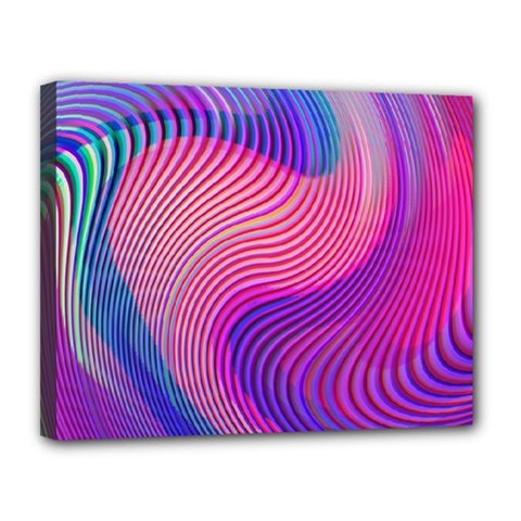 Swirl Twirl Design Pattern Purple Canvas 14  X 11  (stretched) by Salmanaz77