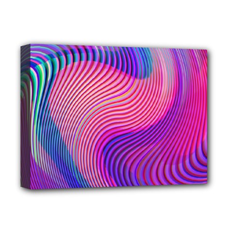 Swirl Twirl Design Pattern Purple Deluxe Canvas 16  X 12  (stretched)  by Salmanaz77