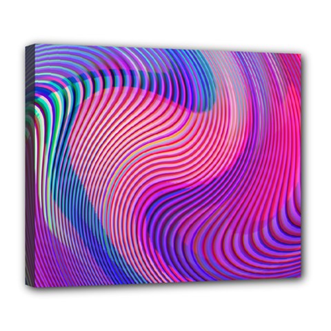 Swirl Twirl Design Pattern Purple Deluxe Canvas 24  X 20  (stretched) by Salmanaz77