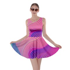 Swirl Twirl Design Pattern Purple Skater Dress by Salmanaz77