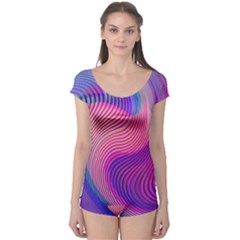 Swirl Twirl Design Pattern Purple Boyleg Leotard  by Salmanaz77