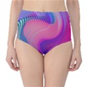 Swirl Twirl Design Pattern Purple Classic High-Waist Bikini Bottoms View1