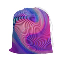 Swirl Twirl Design Pattern Purple Drawstring Pouch (2xl) by Salmanaz77