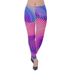 Swirl Twirl Design Pattern Purple Velvet Leggings