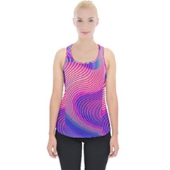 Swirl Twirl Design Pattern Purple Piece Up Tank Top by Salmanaz77