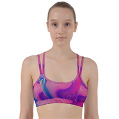 Swirl Twirl Design Pattern Purple Line Them Up Sports Bra