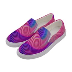 Swirl Twirl Design Pattern Purple Women s Canvas Slip Ons by Salmanaz77