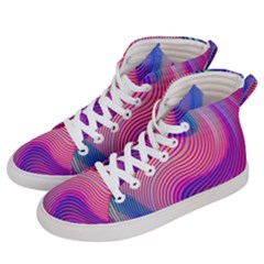 Swirl Twirl Design Pattern Purple Men s Hi-top Skate Sneakers by Salmanaz77