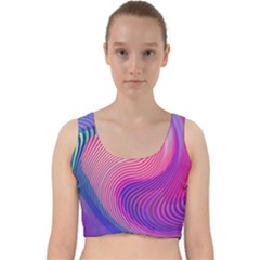 Swirl Twirl Design Pattern Purple Velvet Racer Back Crop Top by Salmanaz77