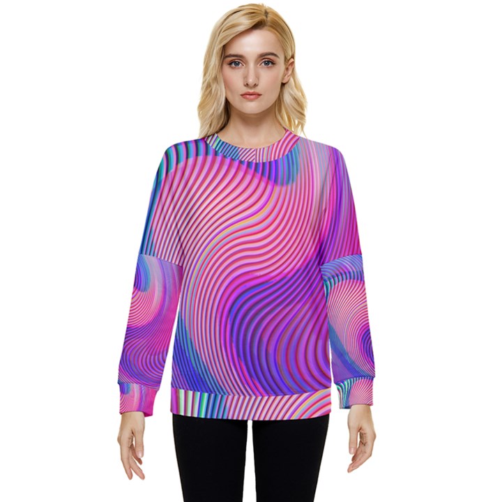 Swirl Twirl Design Pattern Purple Hidden Pocket Sweatshirt