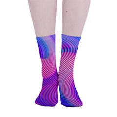 Swirl Twirl Design Pattern Purple Smooth Crew Length Tube Socks by Salmanaz77