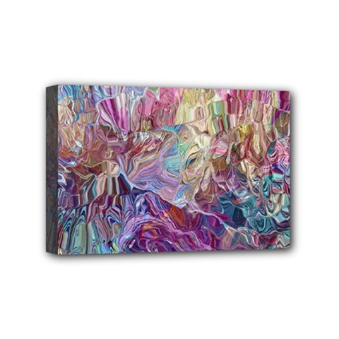 Melting Patterns Mini Canvas 6  X 4  (stretched) by kaleidomarblingart