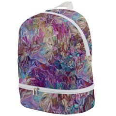 Melting Patterns Zip Bottom Backpack by kaleidomarblingart