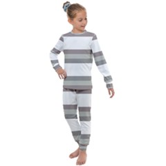 Minimal Mixed Abstract Lines Print Copia Kids  Long Sleeve Set 