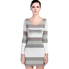 Minimal Mixed Abstract Lines Print Copia Long Sleeve Velvet Bodycon Dress