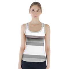 Minimal Mixed Abstract Lines Print Copia Racer Back Sports Top