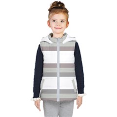 Minimal Mixed Abstract Lines Print Copia Kids  Hooded Puffer Vest