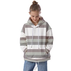 Minimal Mixed Abstract Lines Print Copia Kids  Oversized Hoodie