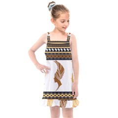 African Women Pattern Seamless Style Kids  Overall Dress by Bedest