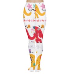 African Elephant Cute Cartoon Seamless Shading Cartoon Character Tights