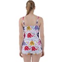 African Elephant Cute Cartoon Seamless Shading Cartoon Character Tie Front Two Piece Tankini View2