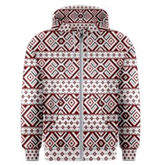 Ukrainian Folk Seamless Pattern Ornament Men s Zipper Hoodie