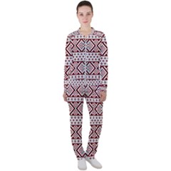 Ukrainian Folk Seamless Pattern Ornament Casual Jacket And Pants Set by Bedest