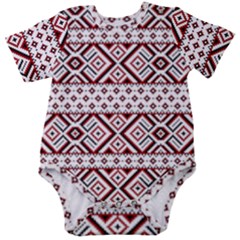 Ukrainian Folk Seamless Pattern Ornament Baby Short Sleeve Bodysuit by Bedest