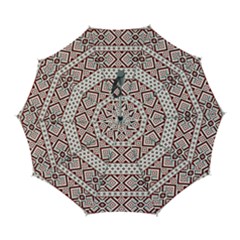 Ukrainian Folk Seamless Pattern Ornament Automatic Folding Umbrella With Case (large) by Bedest