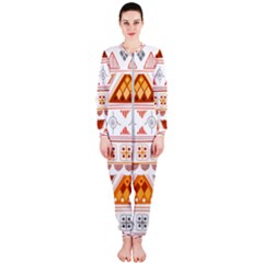 Bright Aztec Ethnic Seamless Pattern Onepiece Jumpsuit (ladies) by Bedest