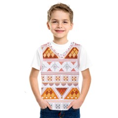 Bright Aztec Ethnic Seamless Pattern Kids  Basketball Tank Top by Bedest