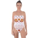 Bright Aztec Ethnic Seamless Pattern Tie Back One Piece Swimsuit View1