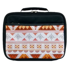 Bright Aztec Ethnic Seamless Pattern Lunch Bag by Bedest