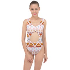 Bright Aztec Ethnic Seamless Pattern Center Cut Out Swimsuit by Bedest