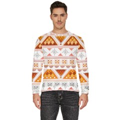 Bright Aztec Ethnic Seamless Pattern Men s Fleece Sweatshirt