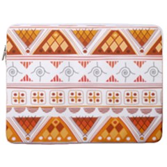 Bright Aztec Ethnic Seamless Pattern 17  Vertical Laptop Sleeve Case With Pocket by Bedest