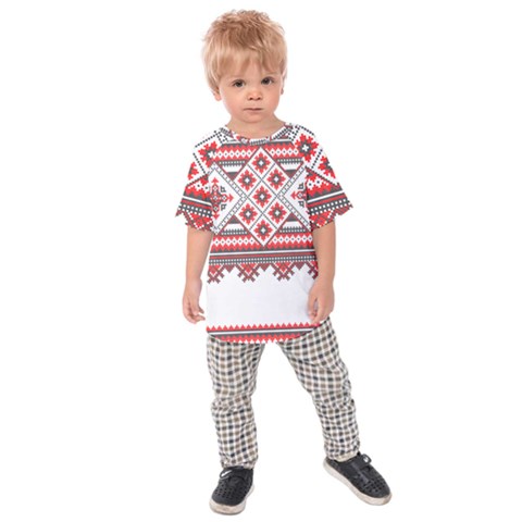 Retro Knitting Patterns Seamless Kids  Raglan T-shirt by Bedest