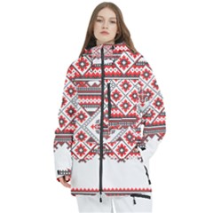 Retro Knitting Patterns Seamless Women s Multi Pockets Zip Ski And Snowboard Waterproof Breathable Jacket