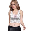 Floral Flora Flower Seamless Pattern Racer Back Crop Top View1