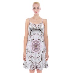 Floral Flora Flower Seamless Pattern Spaghetti Strap Velvet Dress